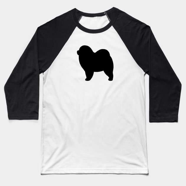 Rough Chow Chow Silhouette Baseball T-Shirt by Coffee Squirrel